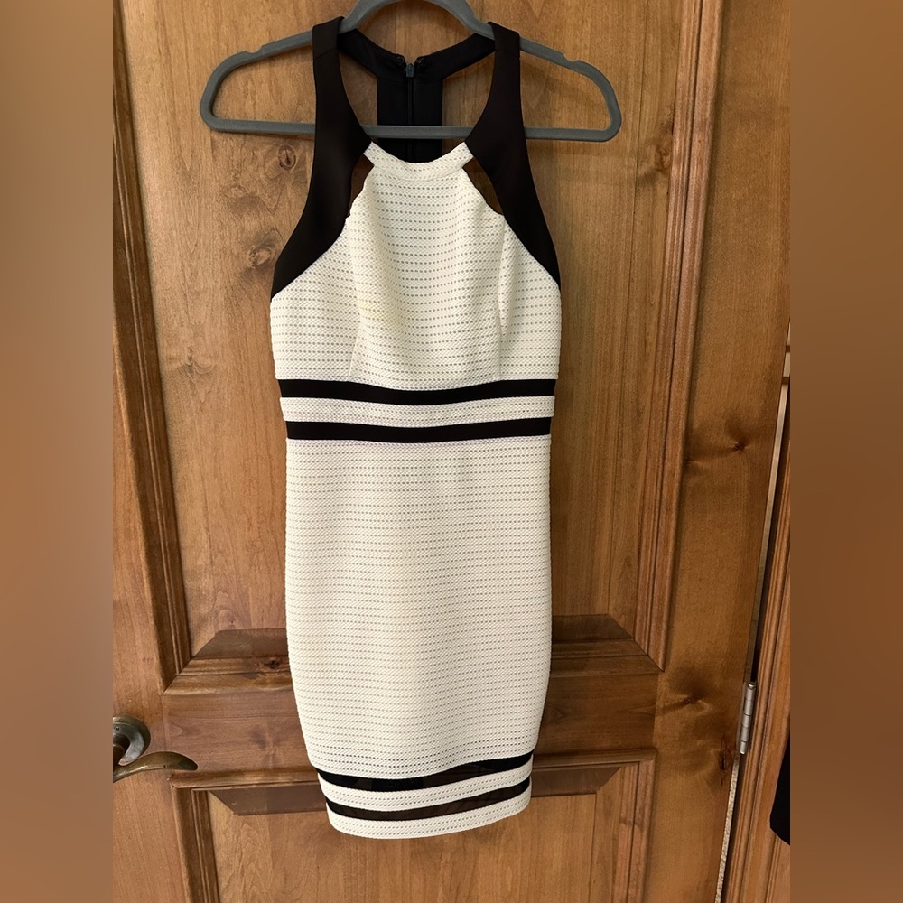 Stunning Black and White Sleeveless Dress by Guess